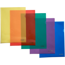 Папка-кутик, А4, пластикова, 120мкм, асорті, ТМ 4Office