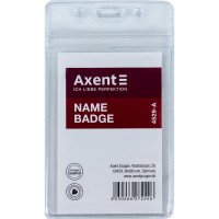 Бейдж вертикальний, кишеня 62х86мм, замок zip lock, ТМ Axent