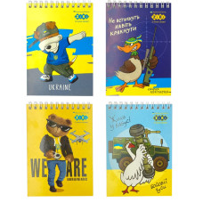 Блокнот на пружині зверху PATRIOT "SPIRIT", А6, 40арк, клітинка, карт. обклад, асорті, KIDS Line, TM ZiBi