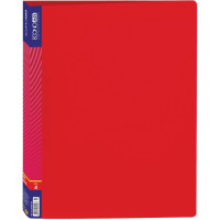 Папка на 4 кільця, А4, 30мм, з карманцем, пластикова, червона, ТМ Economix