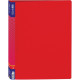 Папка на 4 кільця, А4, 30мм, з карманцем, пластикова, червона, ТМ Economix