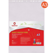 Файл для документів, А3, 40мкм, 50шт, глянець, горизонтальний, TM Optima