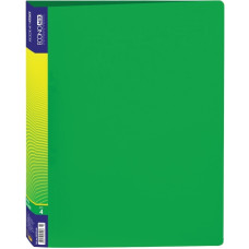 Папка на 4 кільця, А4, 30мм, з карманцем, пластикова, зелена, ТМ Economix