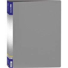 Папка на 4 кільця, А4, 30мм, з карманцем, пластикова, сіра, ТМ Economix