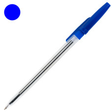 Ручка кулькова, лінія 0.7мм, синя, корпус прозорий, TM Delta by Axent