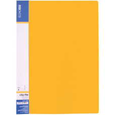 Папка-швидкозшивач, А4, з пружинним механізмом CLIP A та карманом, жовта, TM Economix