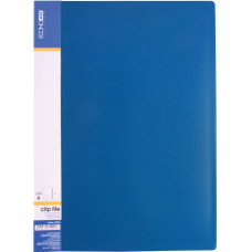 Папка-швидкозшивач, А4, з пружинним механізмом CLIP A та карманом, синя, TM Economix