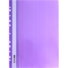 Швидкозшивач, А4, з прозорим верхом та перфорацією, PP, глянець, фіолетовий, TM Economix