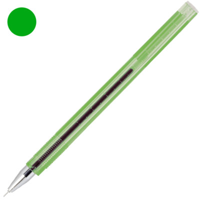 Ручка гелева, лінія 0.5мм, зелена, Piramid, TM Economix
