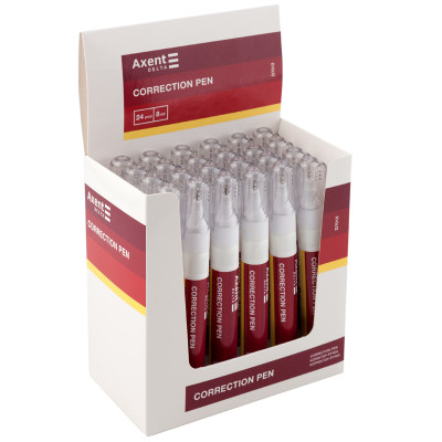 Коректор ручка, 8мл, основа емульсійна, TM Delta by Axent