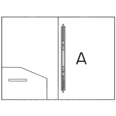 Папка-швидкозшивач, А4, з пружинним механізмом CLIP A та карманом, сіра, TM Economix