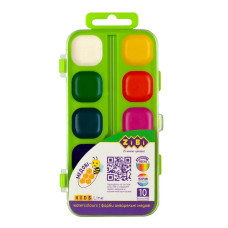 Фарби акварельні, 10 кольорів, салатовий, KIDS Line, TM ZiBi