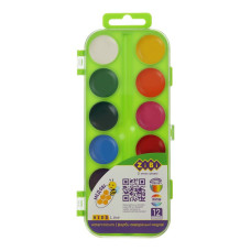 Фарби акварельні, 12 кольорів, салатовий, KIDS Line, TM ZiBi