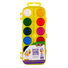 Фарби акварельні, 12 кольорів, жовтий, KIDS Line, TM ZiBi