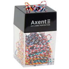 Підставка для скріпок, 42x42x69мм, з магнітом, пластикова, чорний, TM Axent