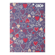 Щоденник шкільний СЕРЦЯ, В5, 40арк, тверд. обкл., мат. ламінація + виб.УФ-лак і тисн.фольгой, KIDS Line, TM ZiBi