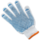 Рукавички захисні, долоня-крапка, щільність 3 нитки, білі, БАВ70%/ПЕ30%