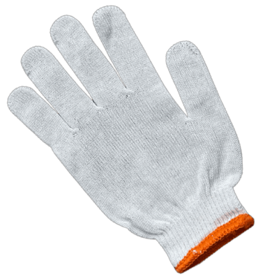 Рукавички захисні, долоня-крапка, щільність 3 нитки, білі, БАВ70%/ПЕ30%