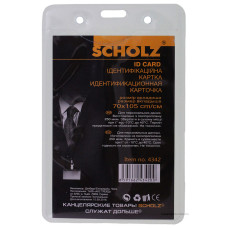 Бейдж вертикальний, кишеня 75х105мм, TM Scholz