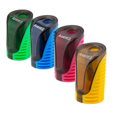 Точилка з контейнером, пластикова, асорті, Skyfall, TM Axent