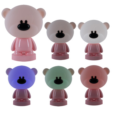 Світильник-нічник, LED, з акумулятором, 280х230х180мм, Bear, рожевий, TM Kite