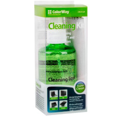 Набір чистящий для моніторів та ноутбуків, 2в1 (спрей 100мл, серветка) CW-4129, ТМ ColorWay