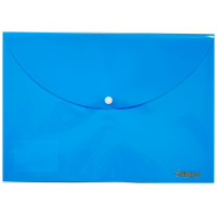 Папка-конверт, А4, на кнопці, непрозора, блакитна, Pastel, TM Norma