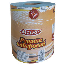 Рушники в рулонах, 1-шарові, 75м, висота 185мм, сині, 1рул/пак, ТМ Malvar