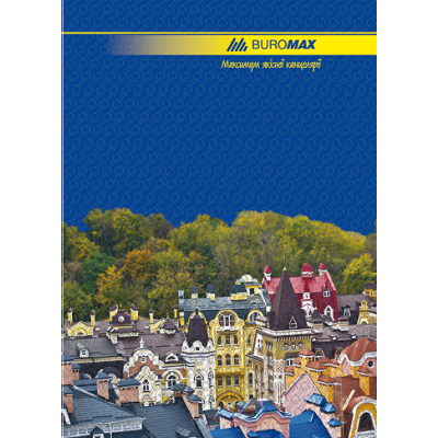 Книга обліку А4, 96арк, лінія, обклад. тверда ламінована, ілюстрована, асорті місто, TM Buromax