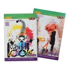 Акварельний папір, 10 аркушів А3 формату, 200г/м2, KIDS Line, TM ZiBi