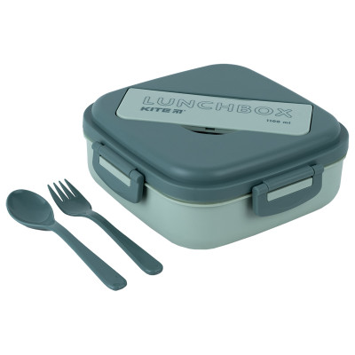 Ланчбокс з розділювачем, 1100мл, зелений, TM Kite