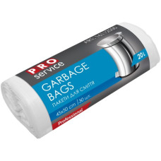 Пакети для сміття, 20л, 30шт, 45х50см, білі, ТМ Pro Service