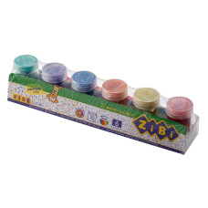 Гуаш 6 кольорів х 20мл, GLITTER, KIDS Line, TM ZiBi