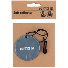 Підвіска світловідбиваюча, м'яка, кругла, темно-сіра, TM Kite