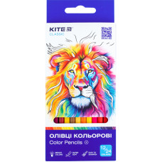Олівці кольорові, 12шт, двосторонні, Classic, TM Kite