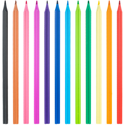 Олівці кольорові, 12шт, пластикові, Heart, TM Kite