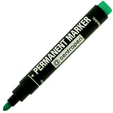 Маркер перманентний, лінія 2.5мм, зелений, 8566, TM Centropen