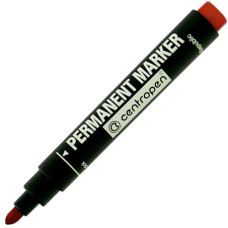 Маркер перманентний, лінія 2.5мм, червоний, 8566, TM Centropen