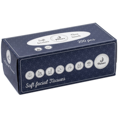 Серветки в коробці, 2х-шарові, 20х20см, 200шт, ТМ Parus