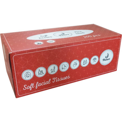 Серветки в коробці, 2х-шарові, 20х20см, 200шт, ТМ Parus