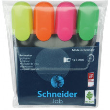 Набір маркерів текстових, лінія 1-5мм, 4 кольори, Job150, TM Schneider