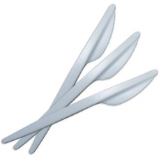 Ножі одноразові, пластикові, 170мм, 100шт/уп, білі