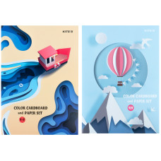 Набір паперу та картону, A4, (7+7), папка, TM Kite