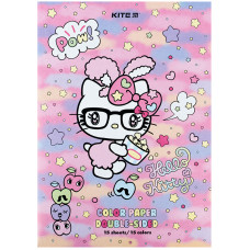 Папір кольоровий, А4, двосторонній, 15арк/15кол, Hello Kitty, TM Kite