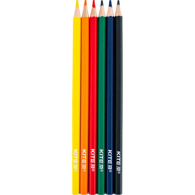 Олівці кольорові, 6шт, Classic, TM Kite