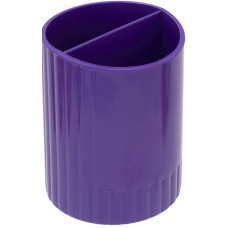 Підставка для ручок, 65х94мм, кругла, 2 відділення, пластикова, фіолетовий, TM ZiBi