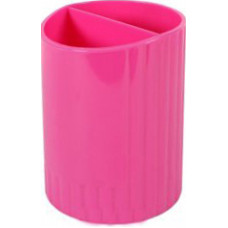 Підставка для ручок, 65х94мм, кругла, 2 відділення, пластикова, рожевий, TM ZiBi