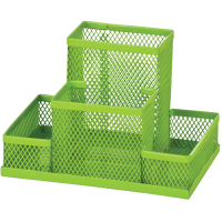 Підставка настільна, 150x100x100мм, 4 відділення, металева, салатовий, TM ZiBi