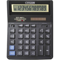 Калькулятор настільний, 158x203x31мм, 12-розрядний, чорний, SDC-888T, TM Citizen