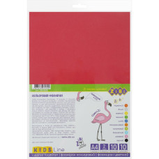 Фоаміран кольор., А4, 10арк,- 10 кольорів, 2мм, KIDS Line, TM ZiBi